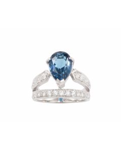 Silver Ring with Topaz and Zircon (J108720)