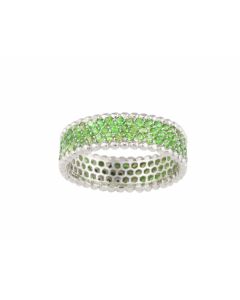 Silver Ring with Chrome Diopside (J108721)