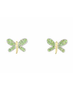 Silver Earrings with Chrome Diopside (J158963)