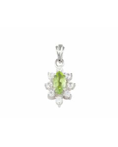 Silver Pendant with Peridot and Zircon (J208870)