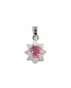 Silver Pendant with Tourmaline and Zircon (J208946)