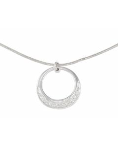 Silver Necklace with Zircon (J309315)