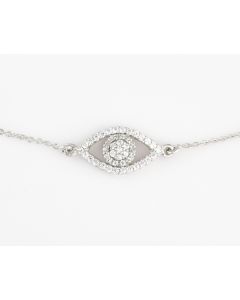 Silver Necklace with Zircon (J309320)