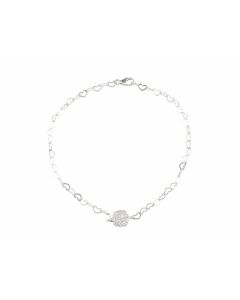 Silver Bracelet with Zircon (J409054)