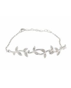 Silver Bracelet with Zircon (J409229)