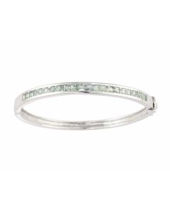 Silver Bangle with Sapphire (J459561)